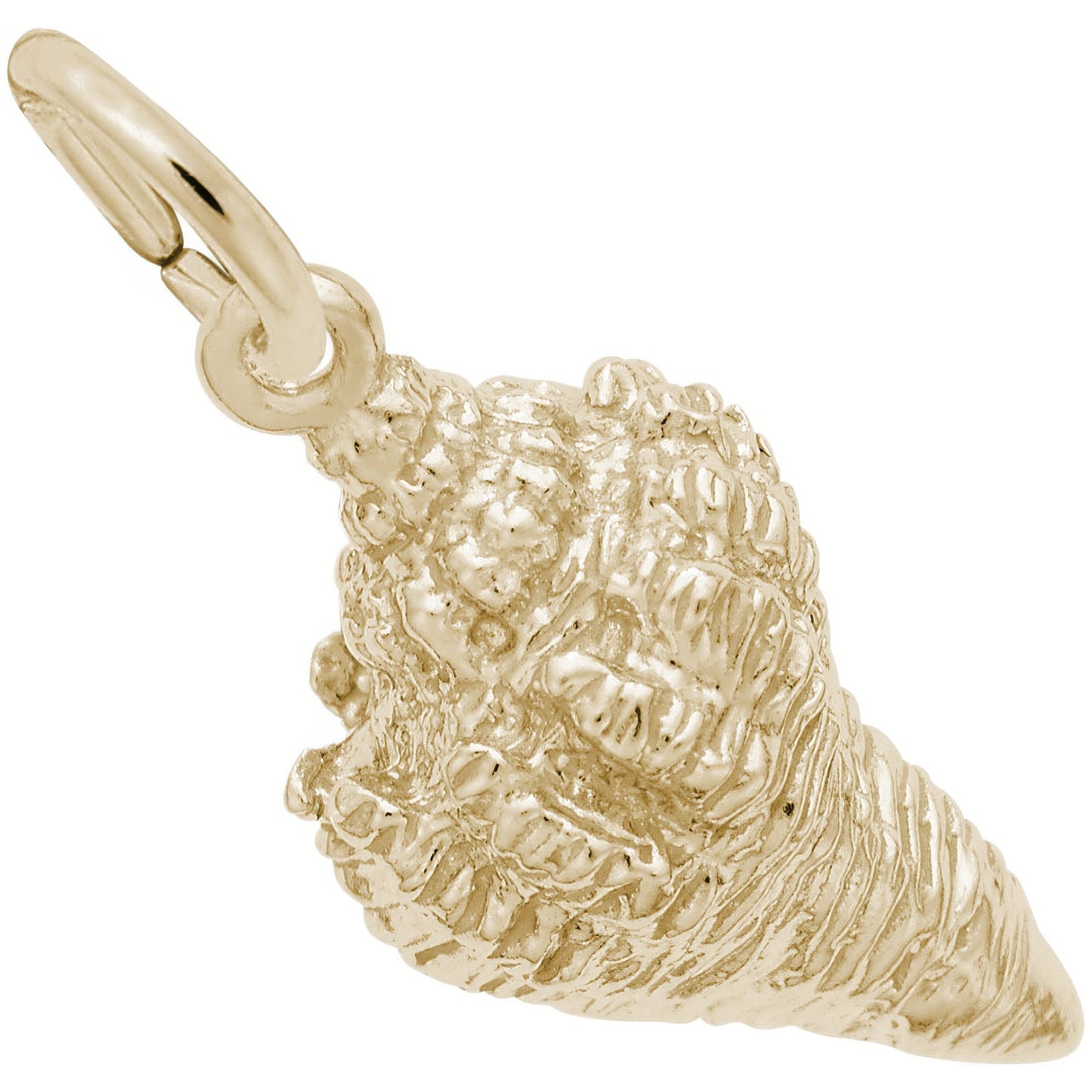 Horse Conch Shell Charm - Metal - Sterling Silver