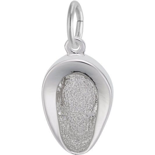 Bed Pan Charm - Metal - Sterling Silver