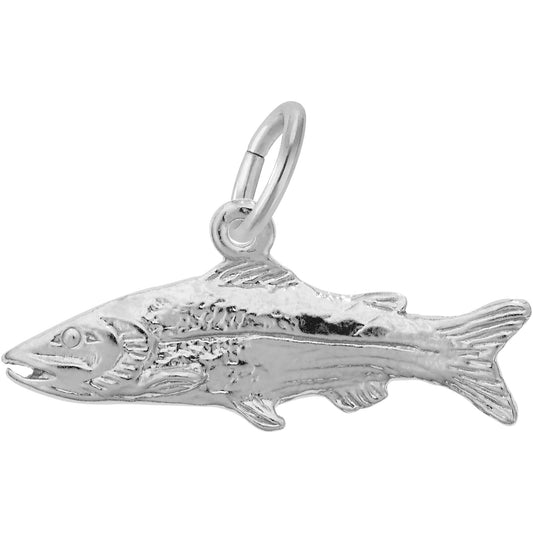 Snook Fish Charm - Metal - Sterling Silver