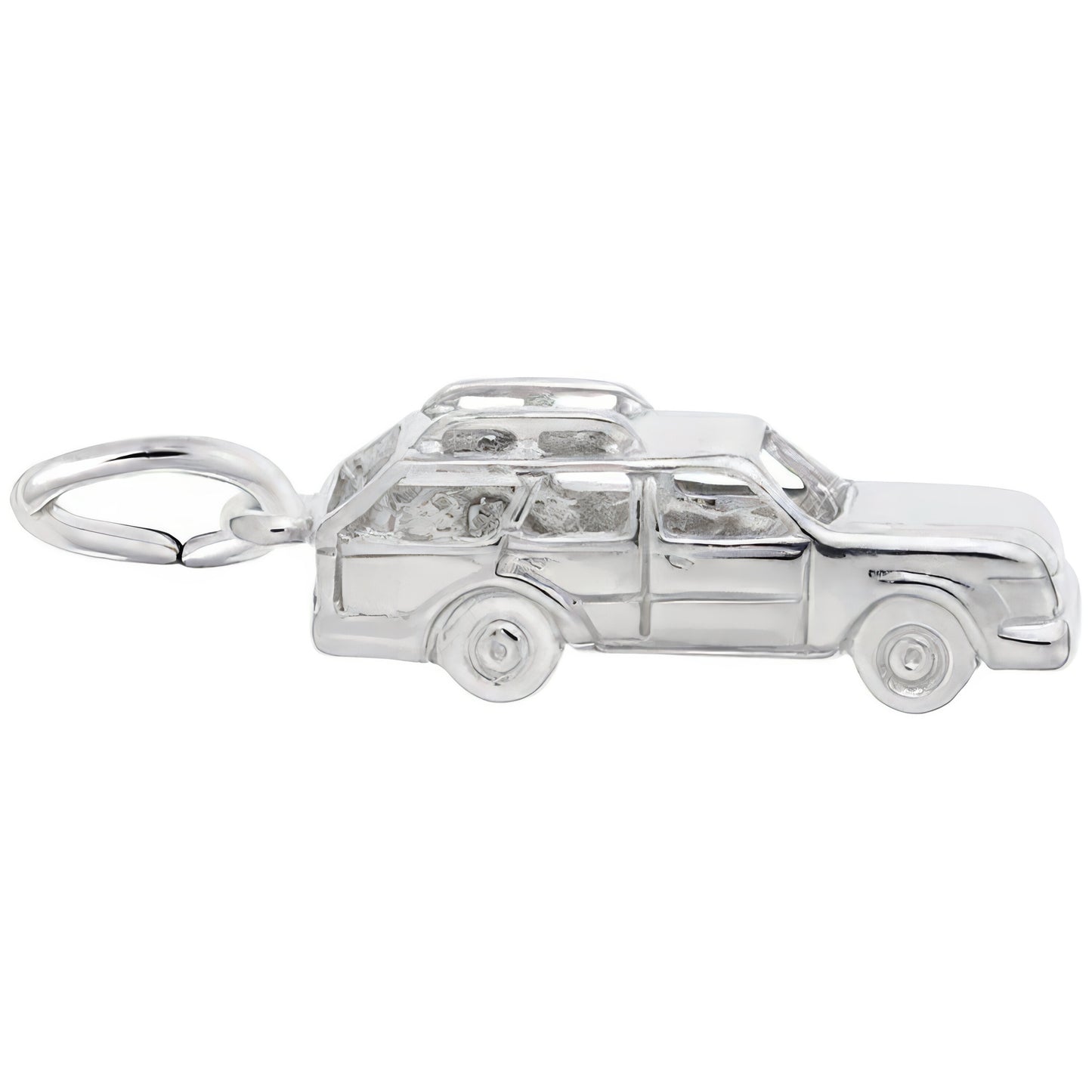 Station Wagon Charm - Metal - Sterling Silver