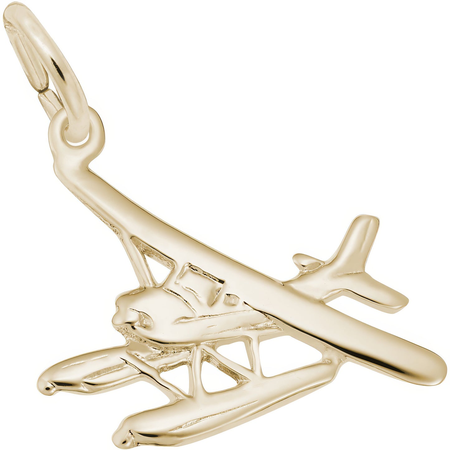 Sterling Silver Seaplane Charm - 16mm x 22mm
