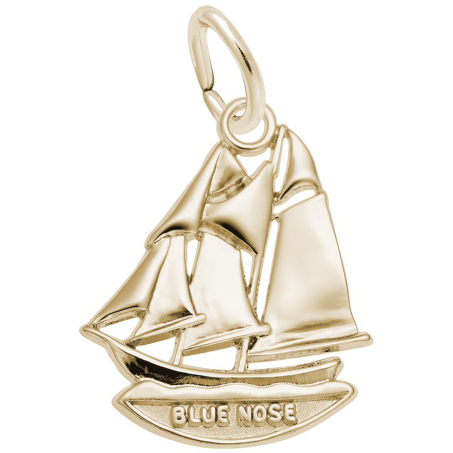Blue Nose Nova Scotia Ship Charm - Metal - Sterling Silver