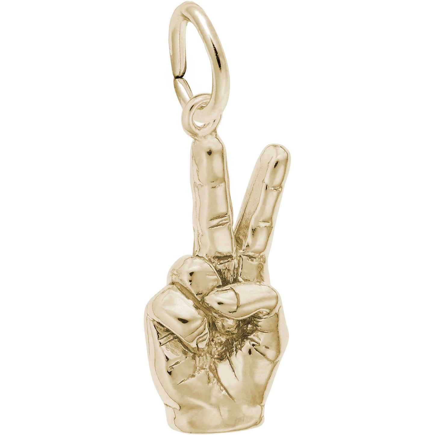 Sign of Peace Charm - Metal - Sterling Silver