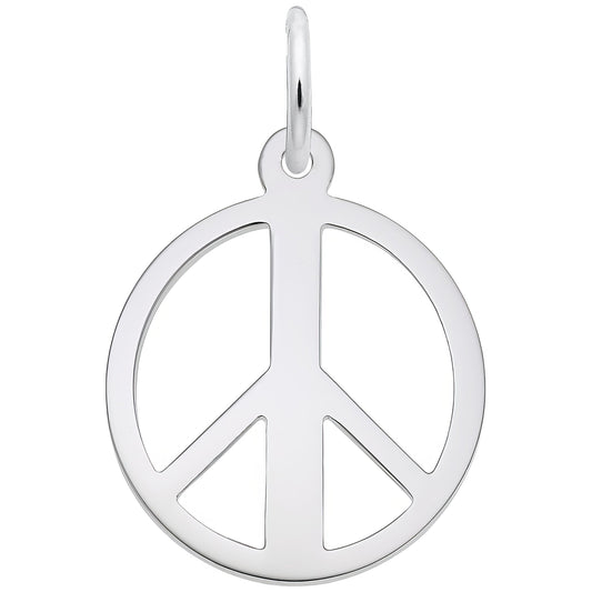 Sterling Silver Peace Symbol Charm