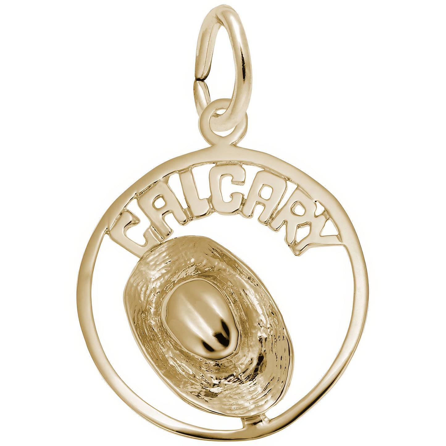 Calgary Cowboy Hat Charm - Metal - Sterling Silver