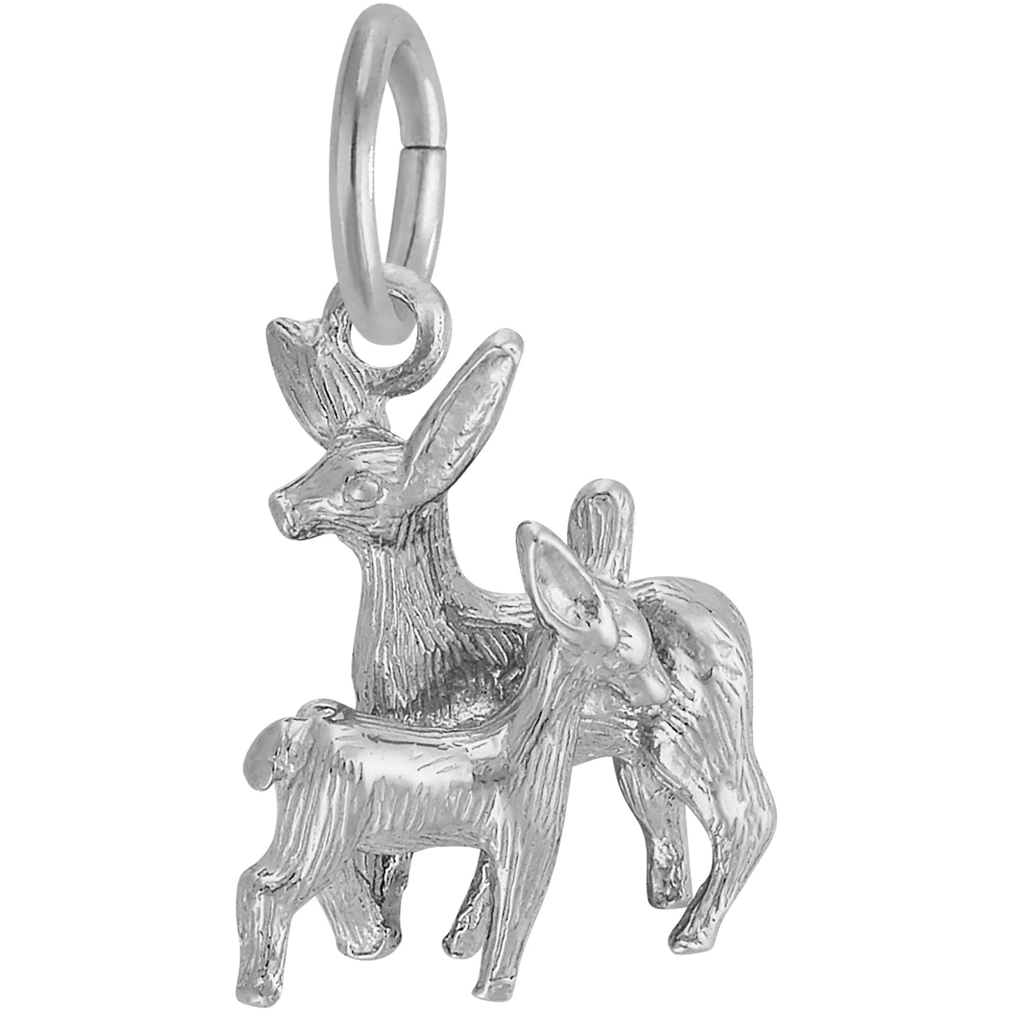 Love You Deerly Charm - Metal - Sterling Silver