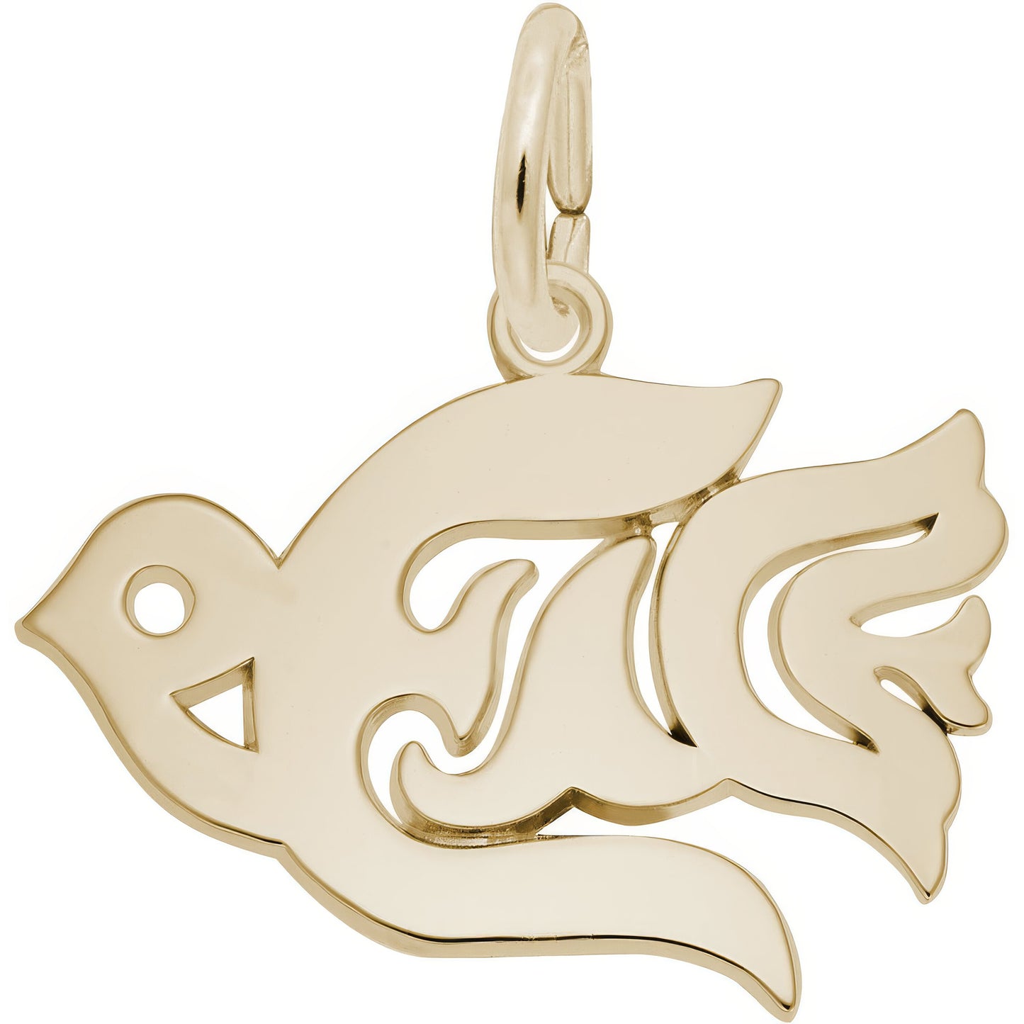 Sterling Silver Peace Charm - 16mm x 26mm
