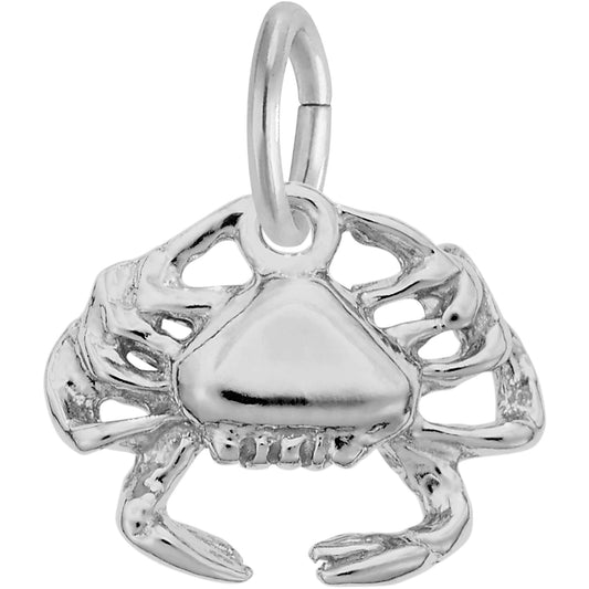Crab Charm - Metal - Sterling Silver