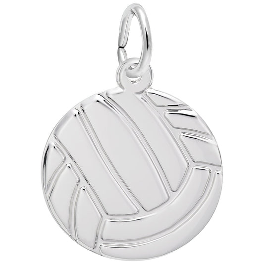 Sterling Silver Flat Volleyball Charm