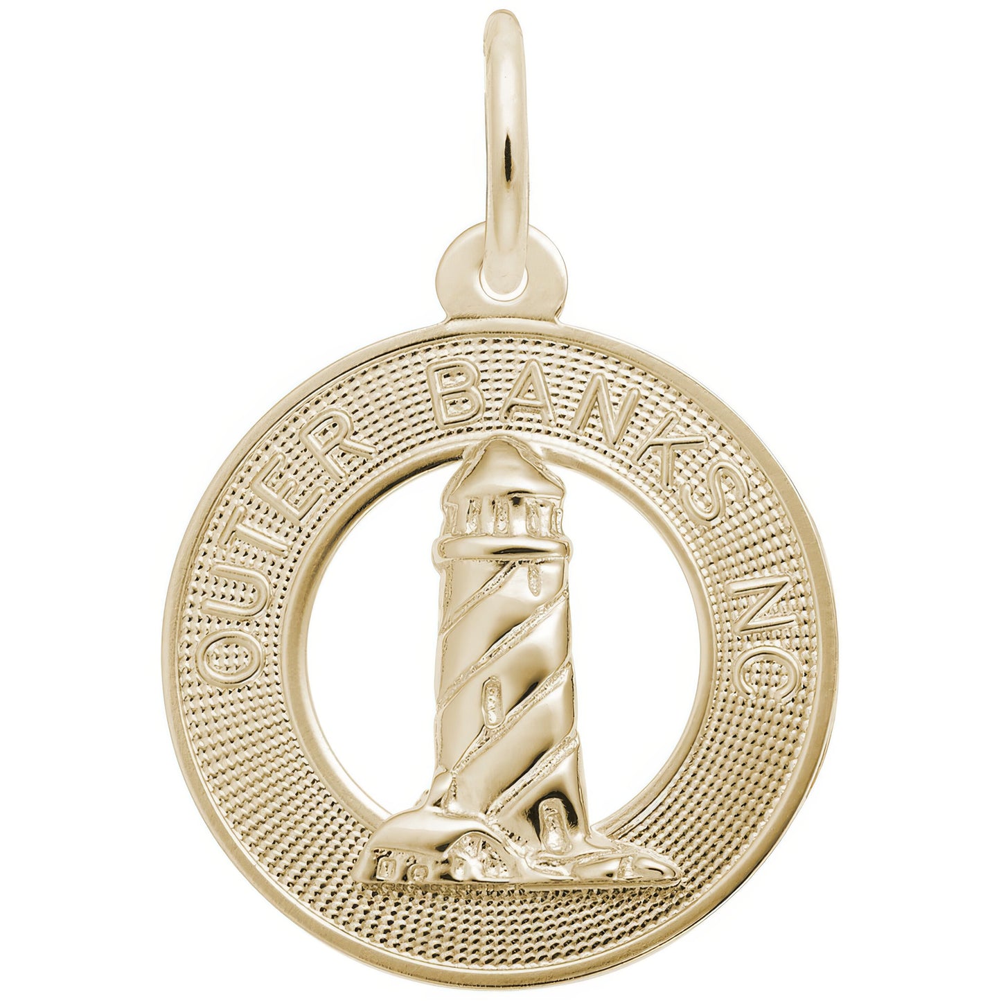 Outer Banks, NC Lighthouse Charm - Metal - Sterling Silver