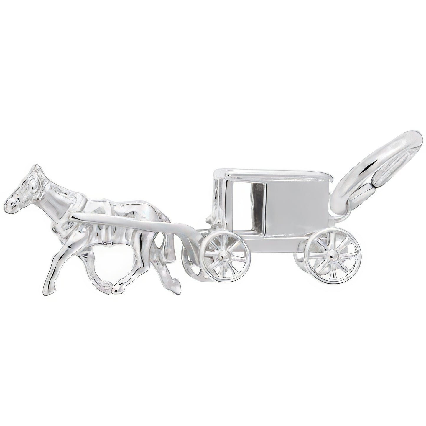 Amish Wagon Charm - Metal - Sterling Silver