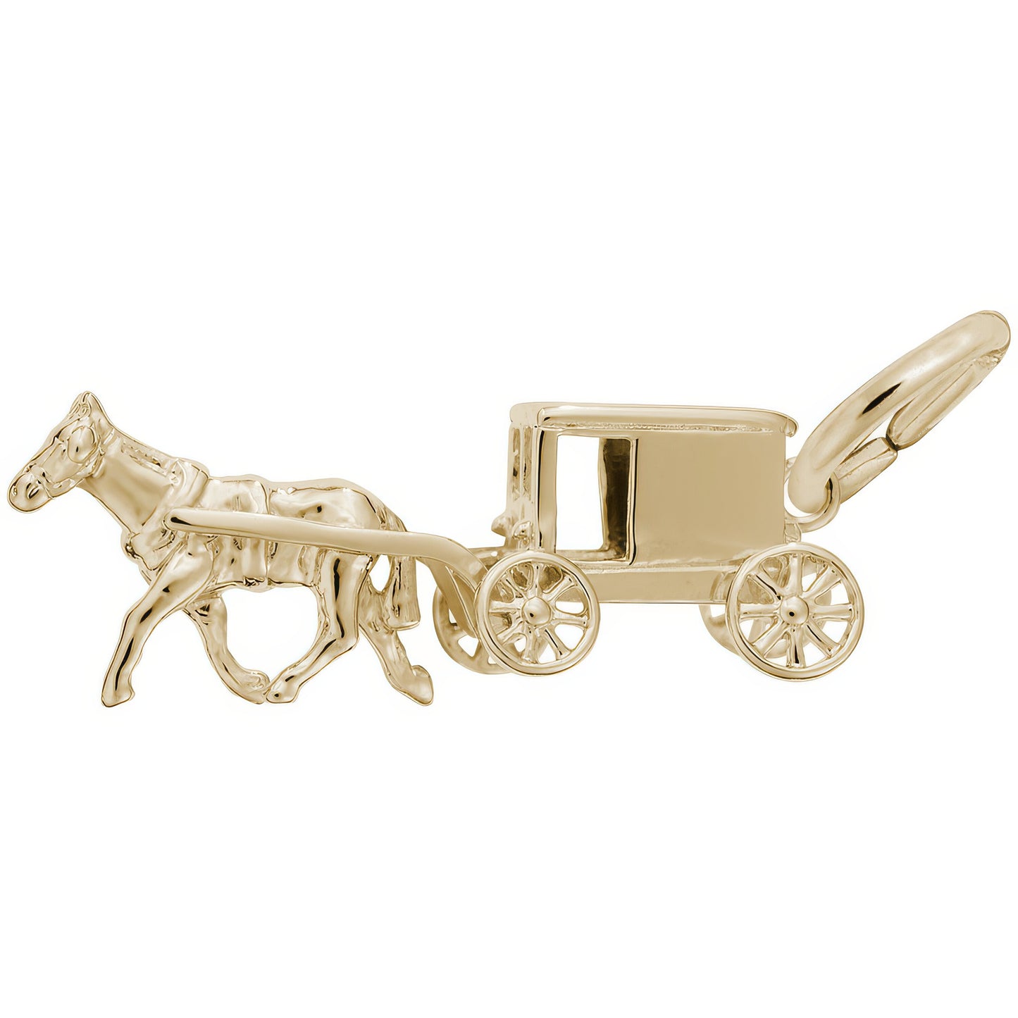 Amish Wagon Charm - Metal - Sterling Silver