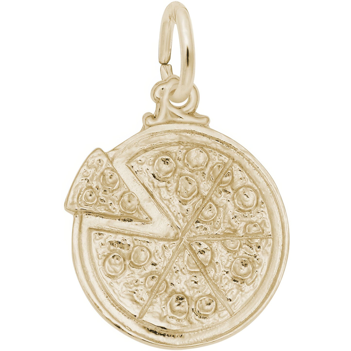 Pizza Pie Charm - Metal - Sterling Silver