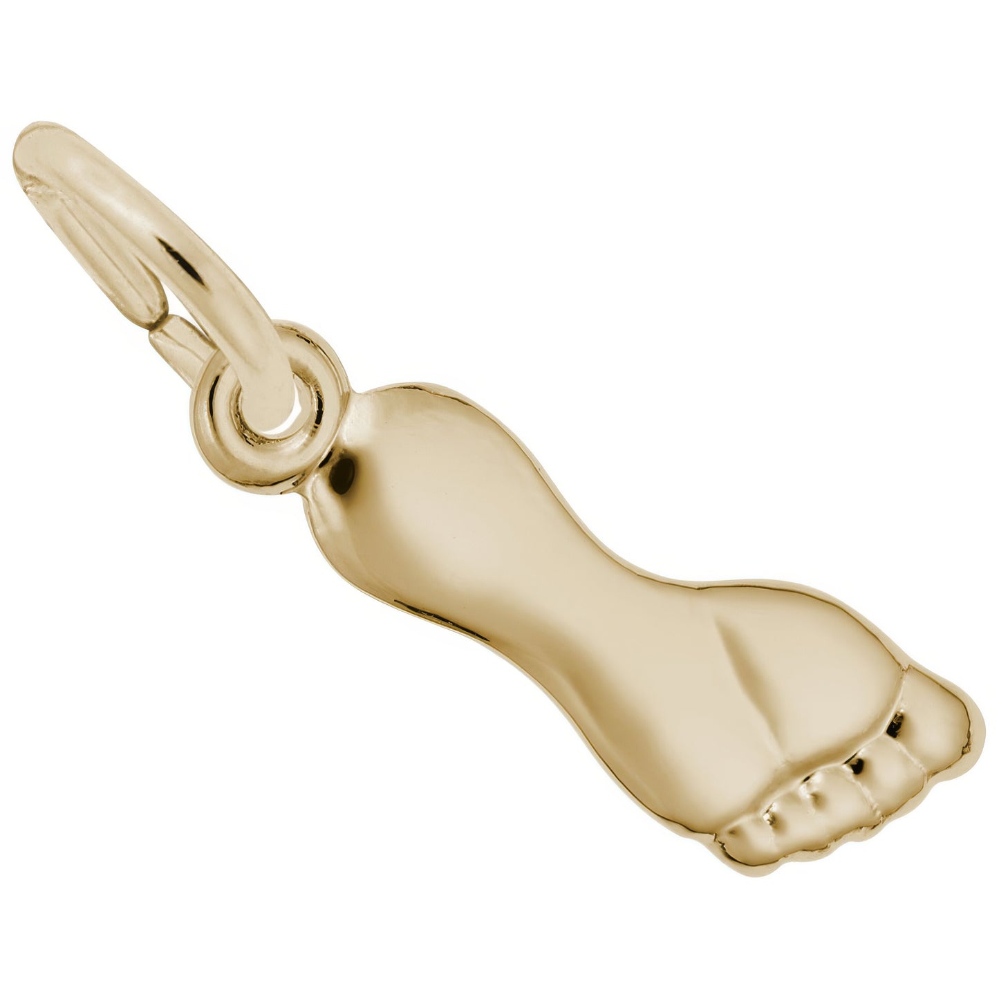 Footprint Charm - Metal - Sterling Silver