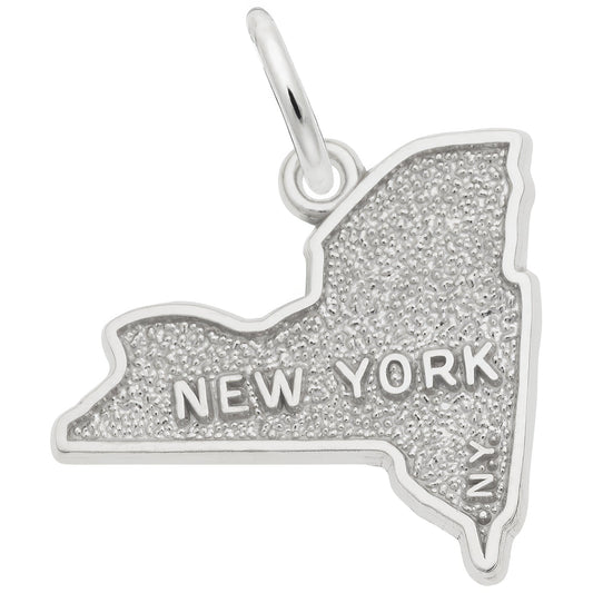 Sterling Silver New York Charm - 17mm x 15mm