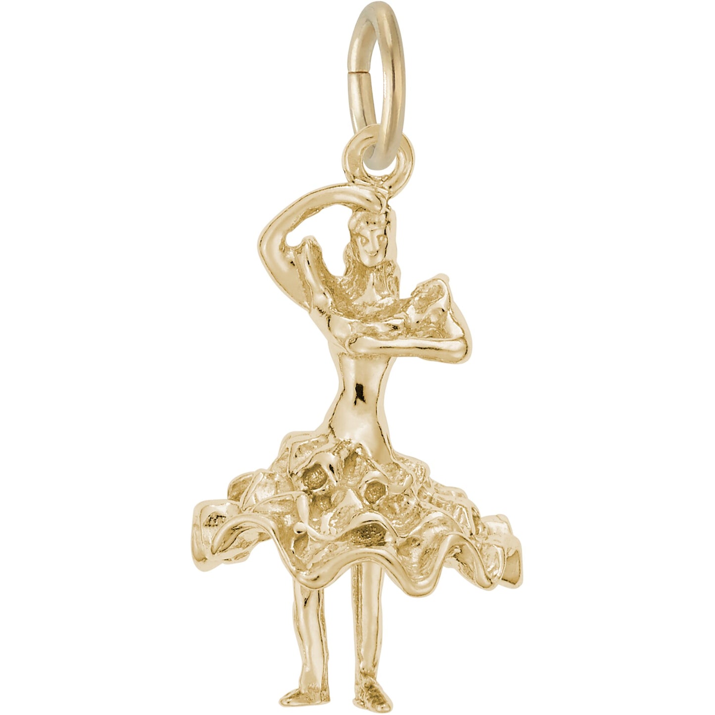 Flamenco Dancer Charm - Metal - Sterling Silver