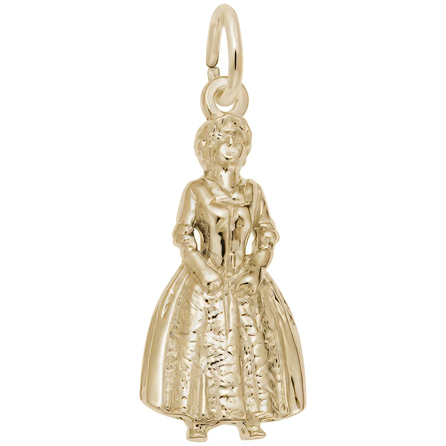 Colonial Woman Charm - Metal - Sterling Silver