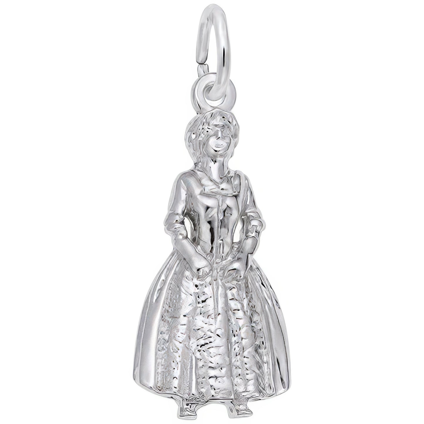 Colonial Woman Charm - Metal - Sterling Silver