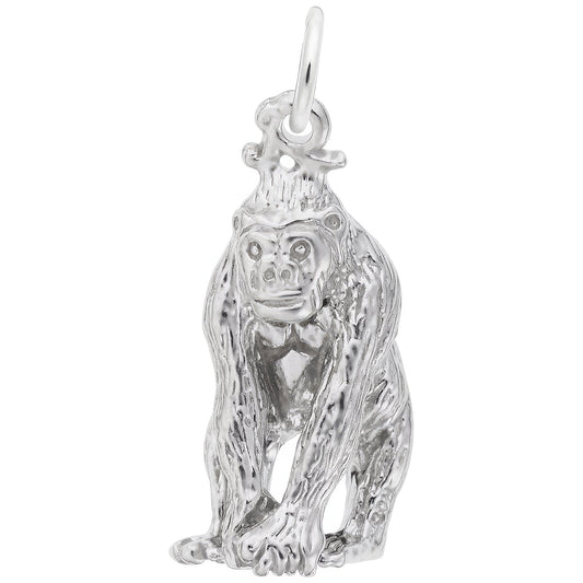 Gorilla Charm - Metal - Sterling Silver