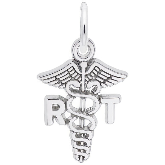 Sterling Silver RT Caduceus Charm