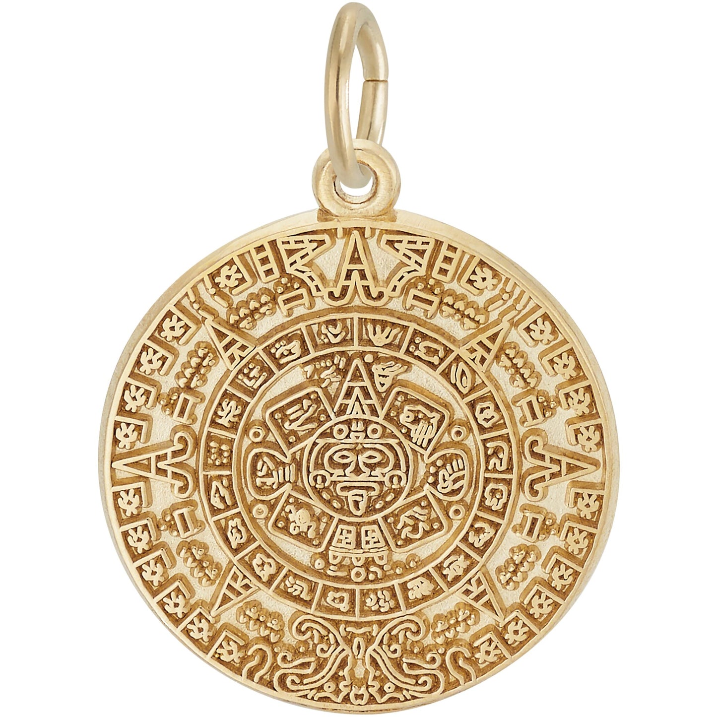 Aztec Sun Charm - Metal - Sterling Silver
