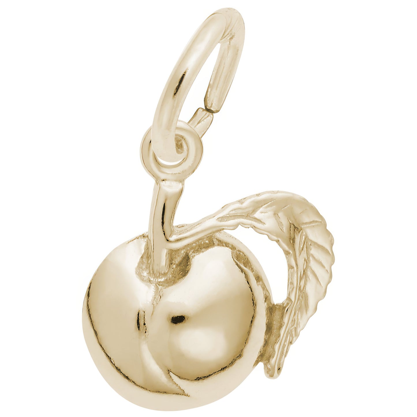 Sterling Silver Peach Charm - 10mm x 14mm