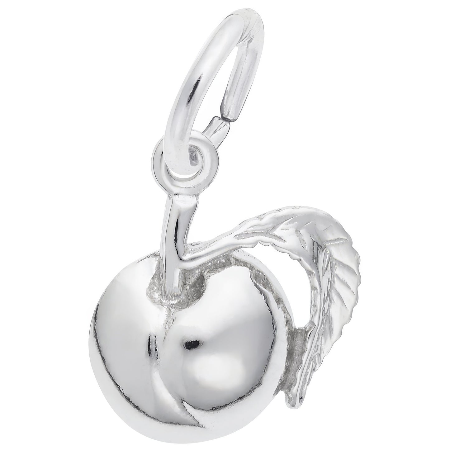 Sterling Silver Peach Charm - 10mm x 14mm