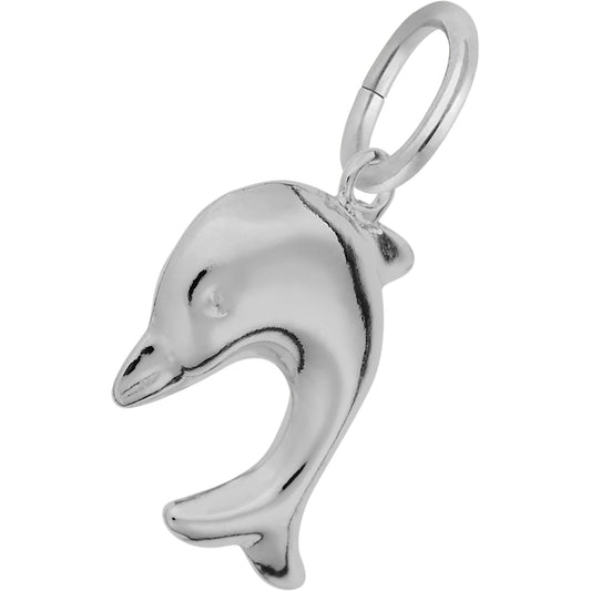 Small Dolphin Charm - Metal - Sterling Silver