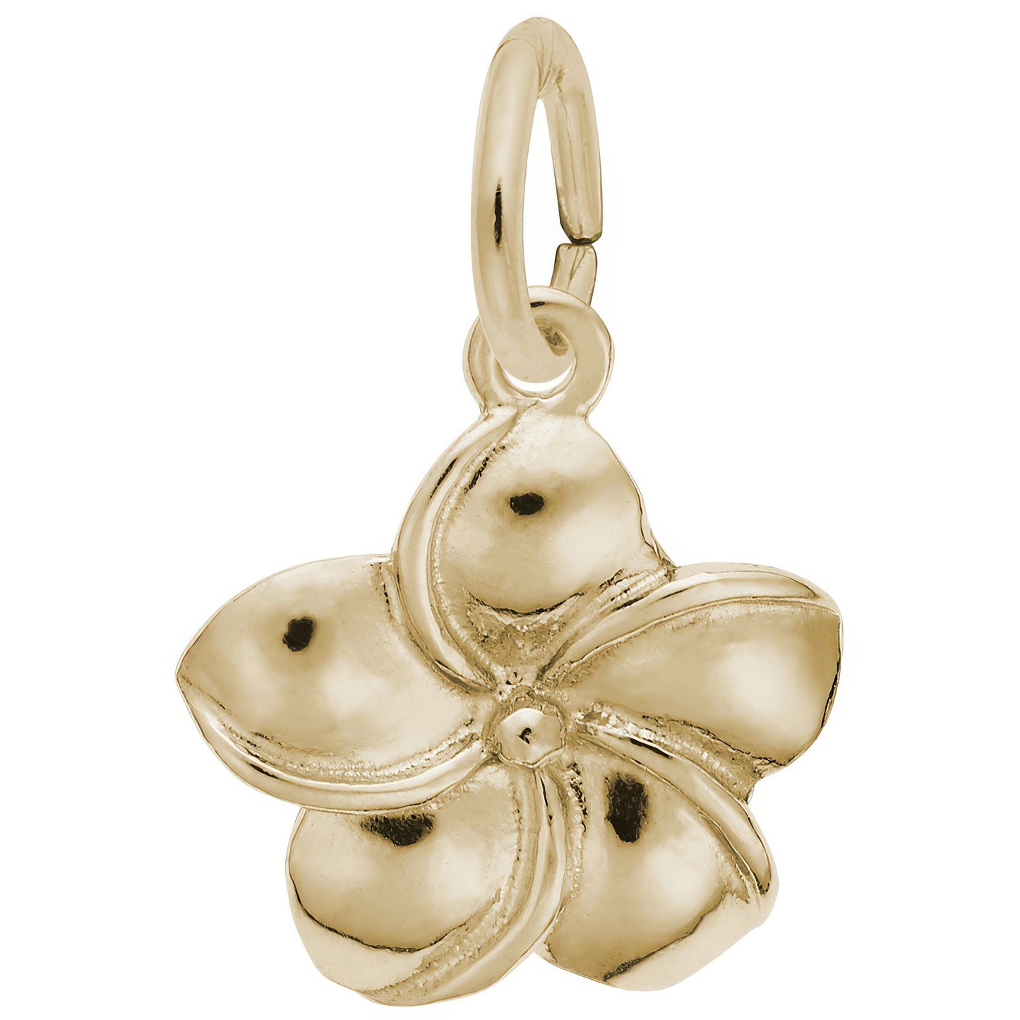 Plumeria Flower Charm - Metal - Sterling Silver