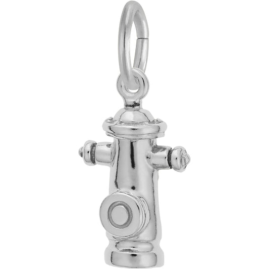 Fire Hydrant Charm - Metal - Sterling Silver