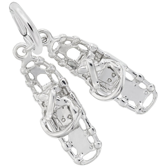Snow Shoes Charm - Metal - Sterling Silver