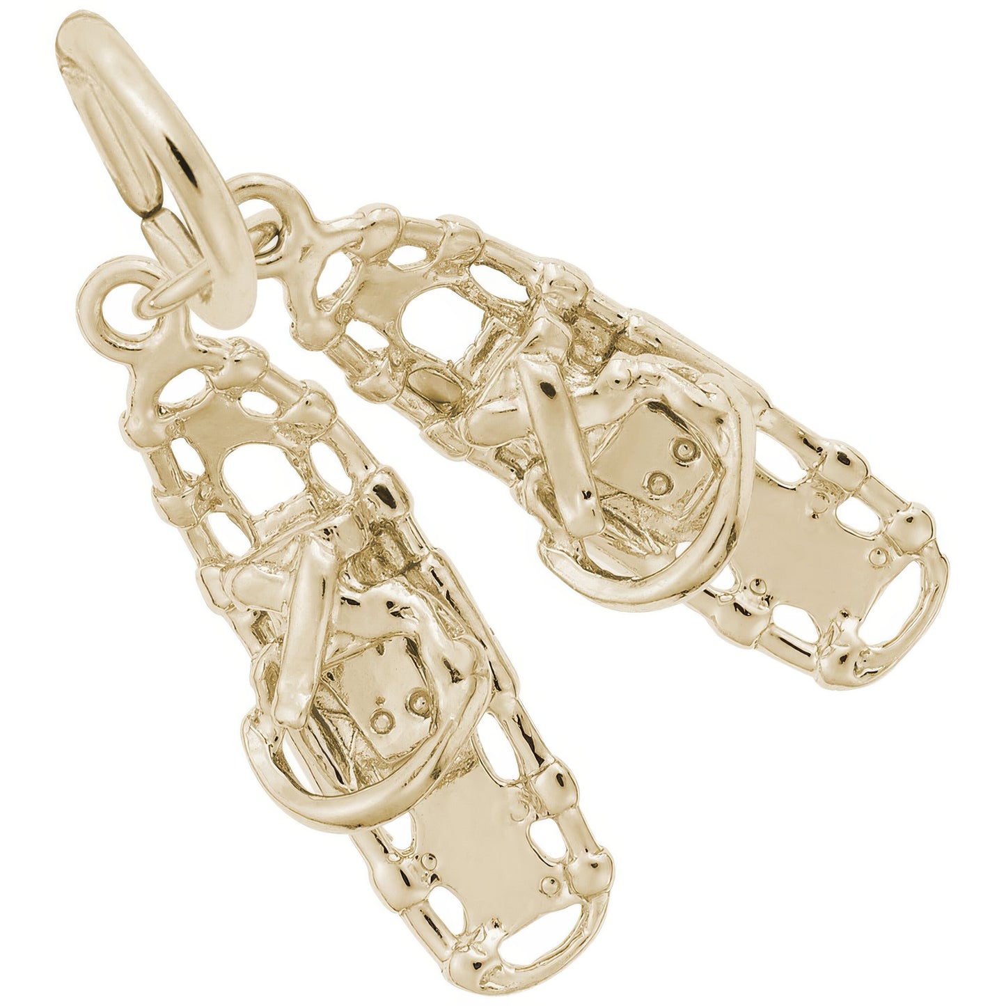 Snow Shoes Charm - Metal - Sterling Silver