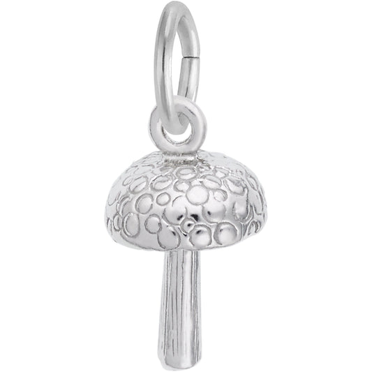 Mushroom Charm - Metal - Sterling Silver