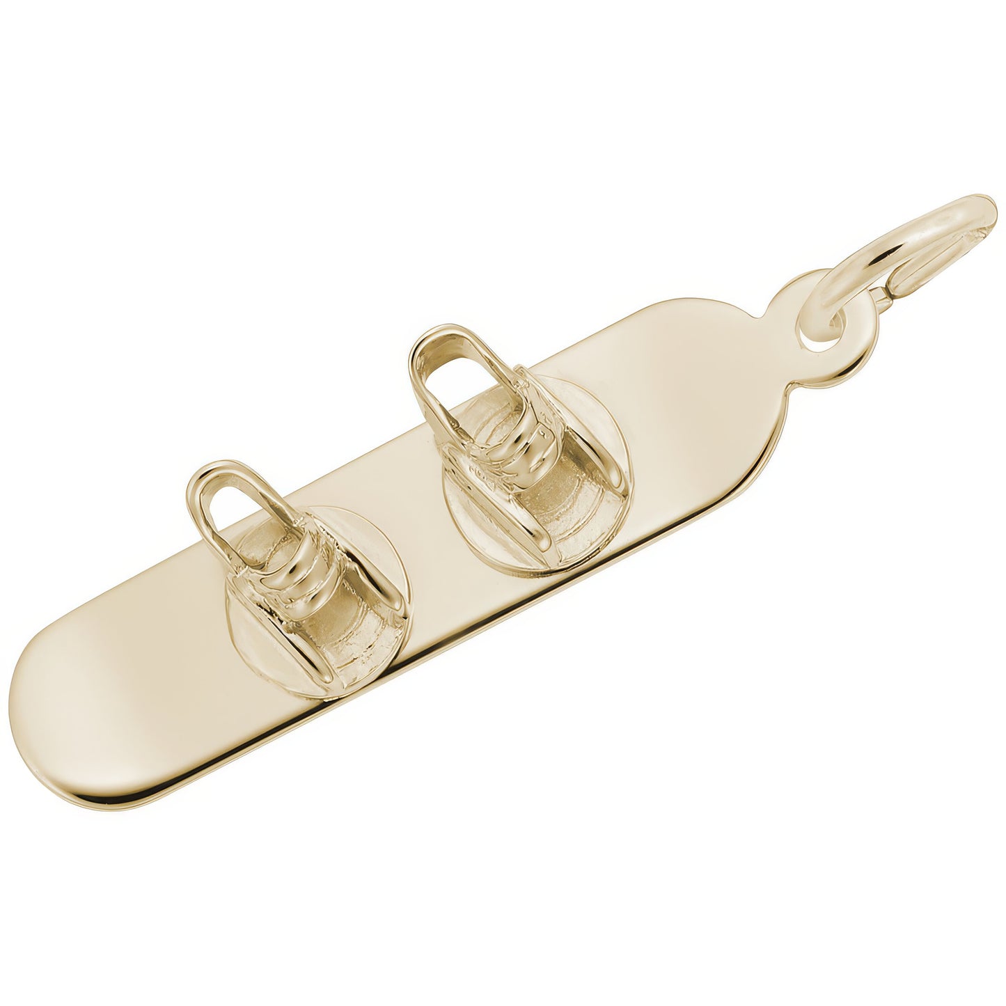 Sterling Silver Snowboard Charm - 27mm x 7mm
