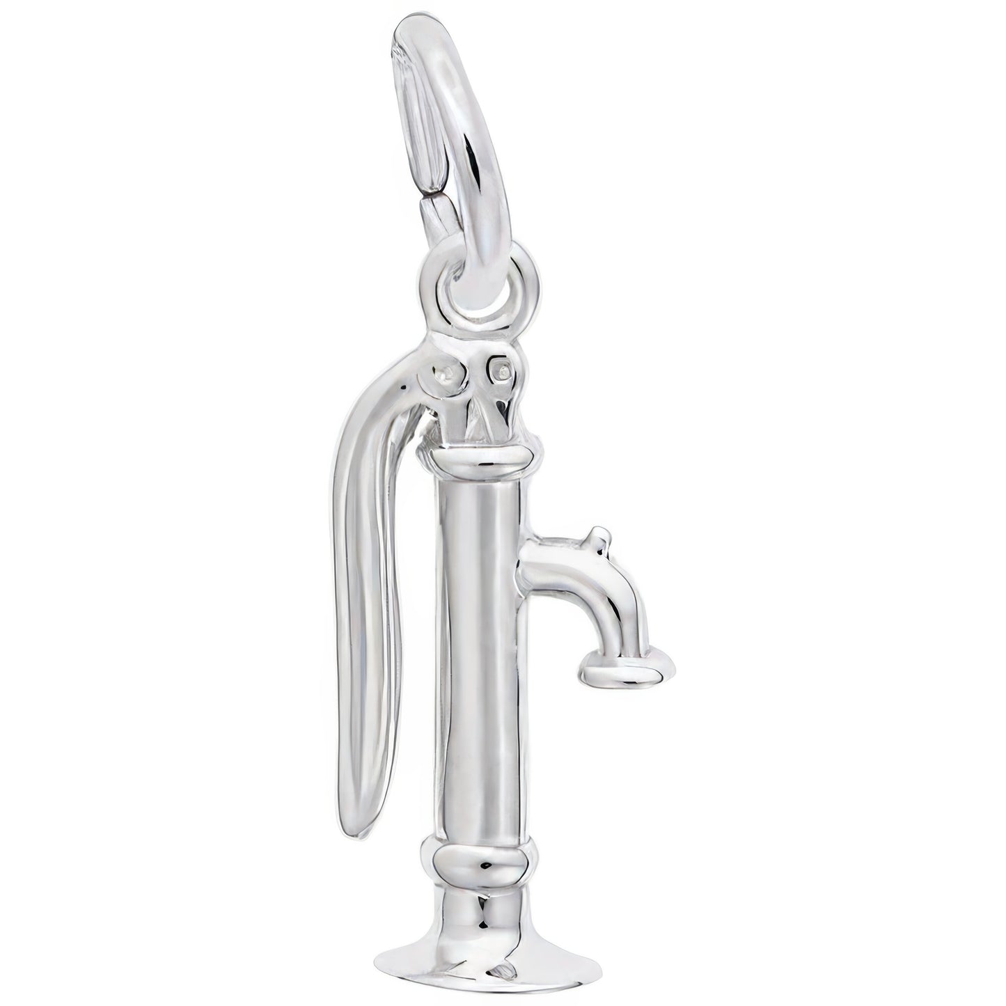 Water Pump Charm - Metal - Sterling Silver