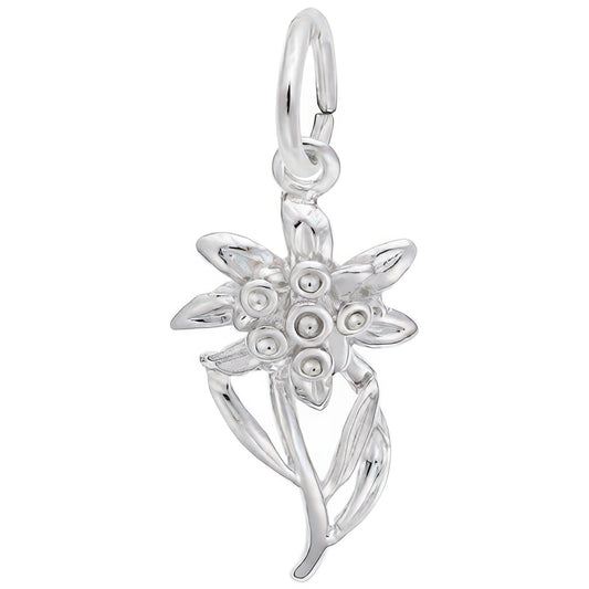 Edelweiss Charm - Metal - Sterling Silver