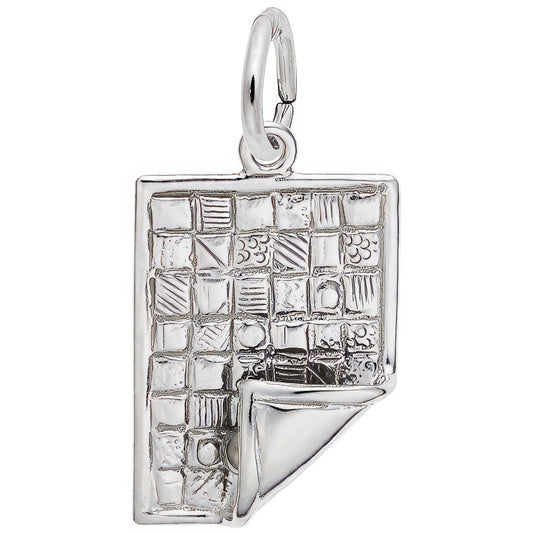 Quilt Charm - Metal - Sterling Silver