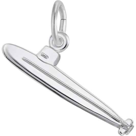 Submarine Charm - Metal - Sterling Silver