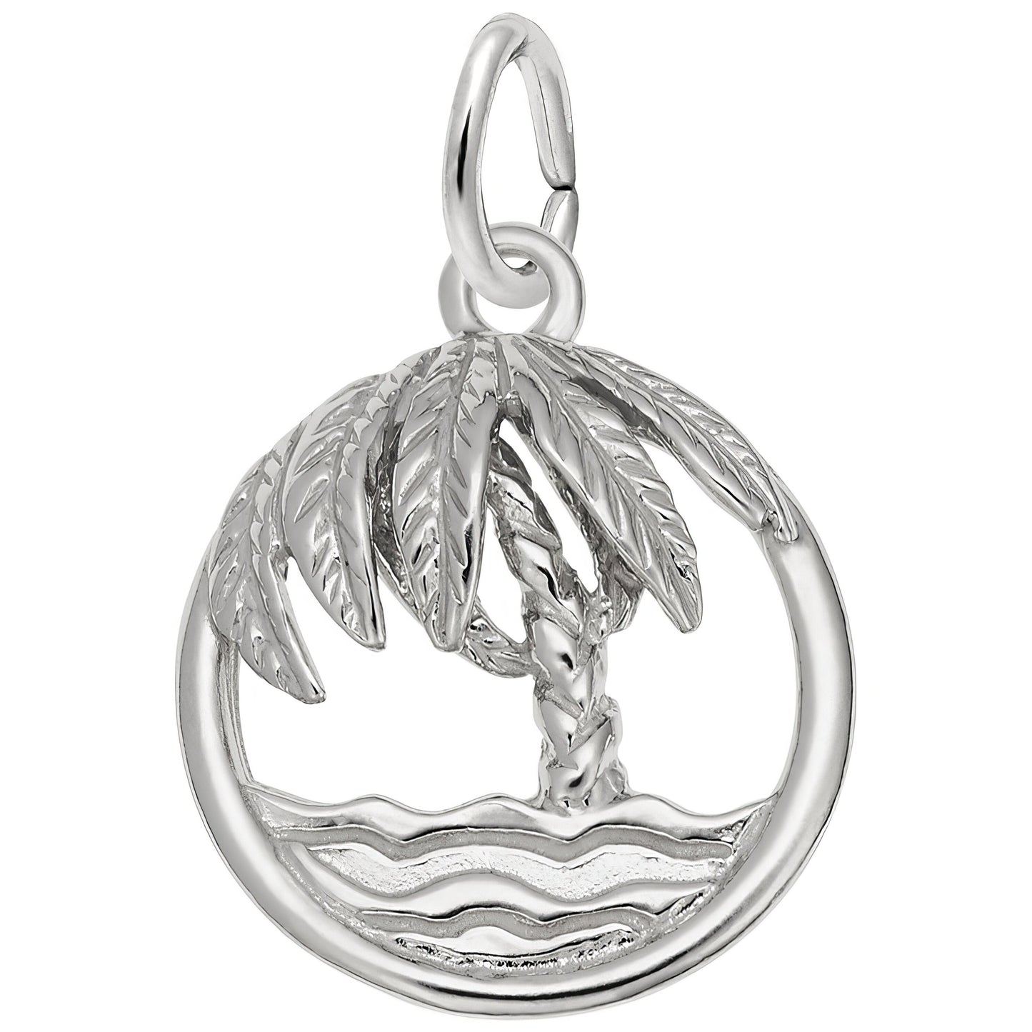 Sterling Silver Beach Palm Tree Charm