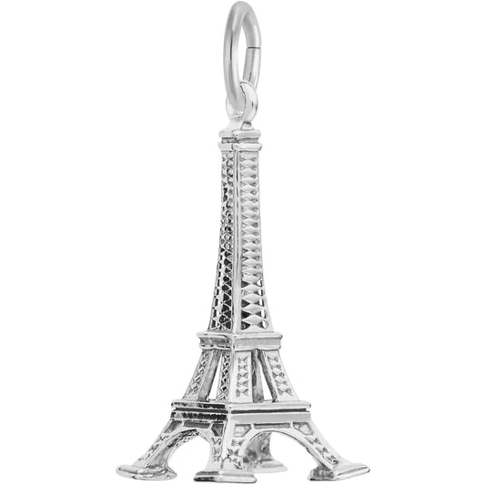 Large Eiffel Tower Charm - Metal - Sterling Silver