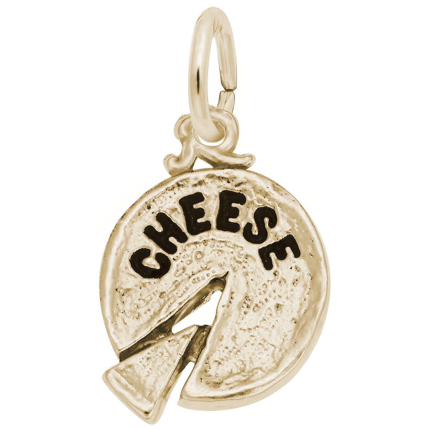 Cheese Wheel Charm - Metal - Sterling Silver