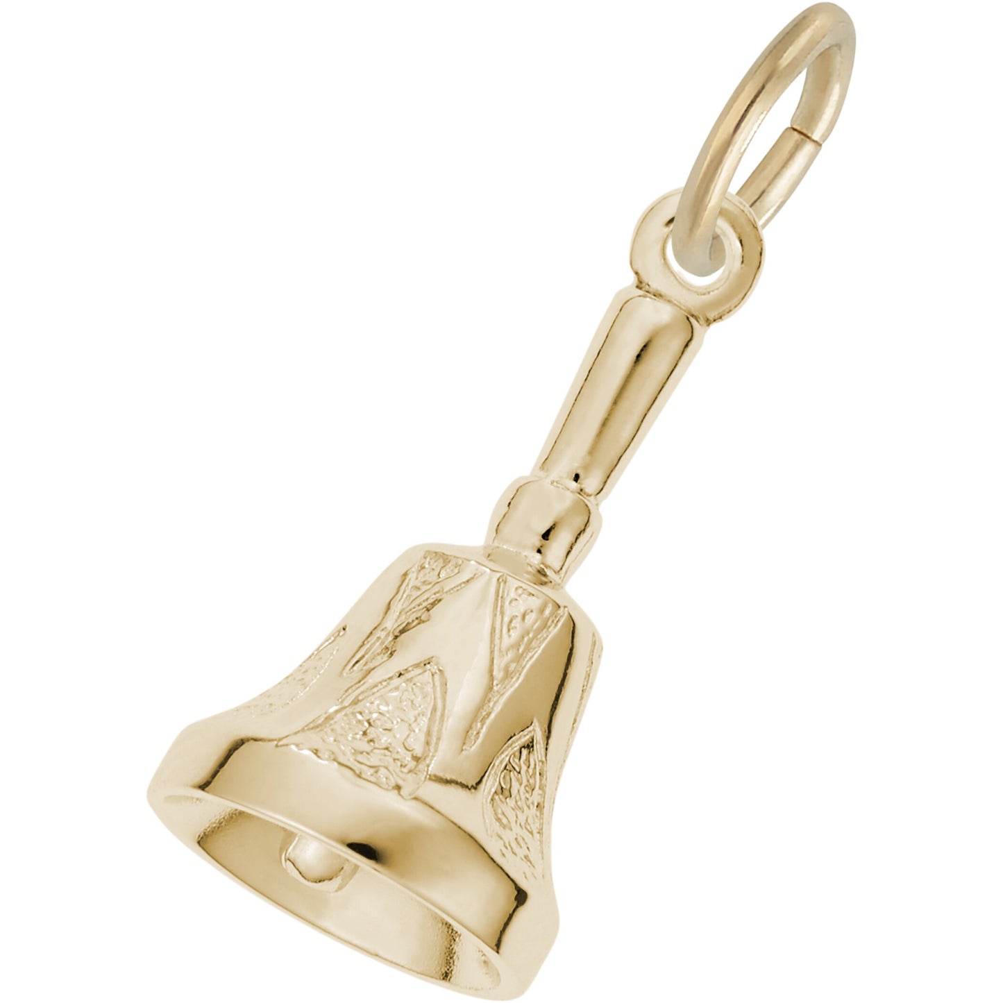 Hand Bell Charm - Metal - Sterling Silver