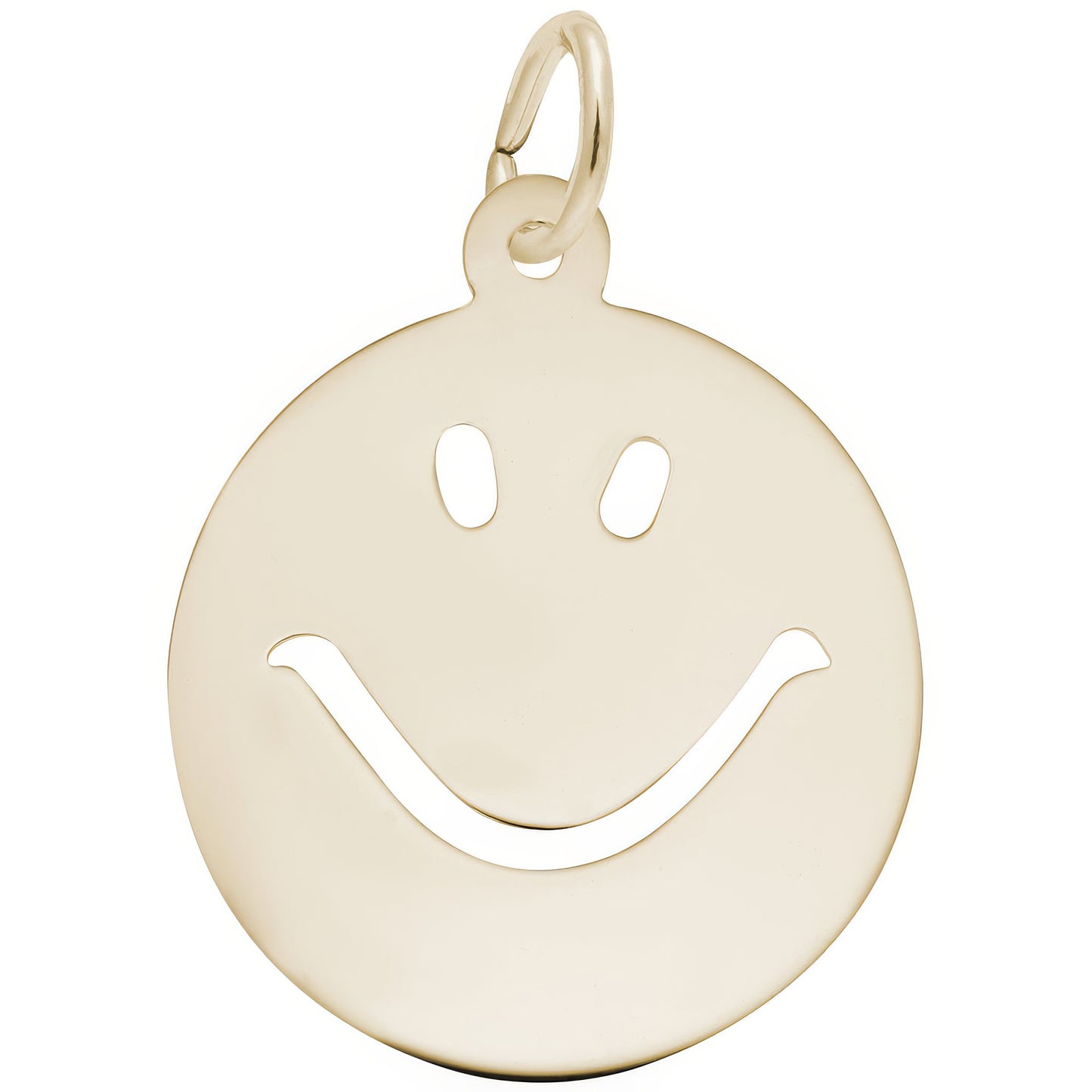 Sterling Silver Happy Face Charm - 20mm x 20mm