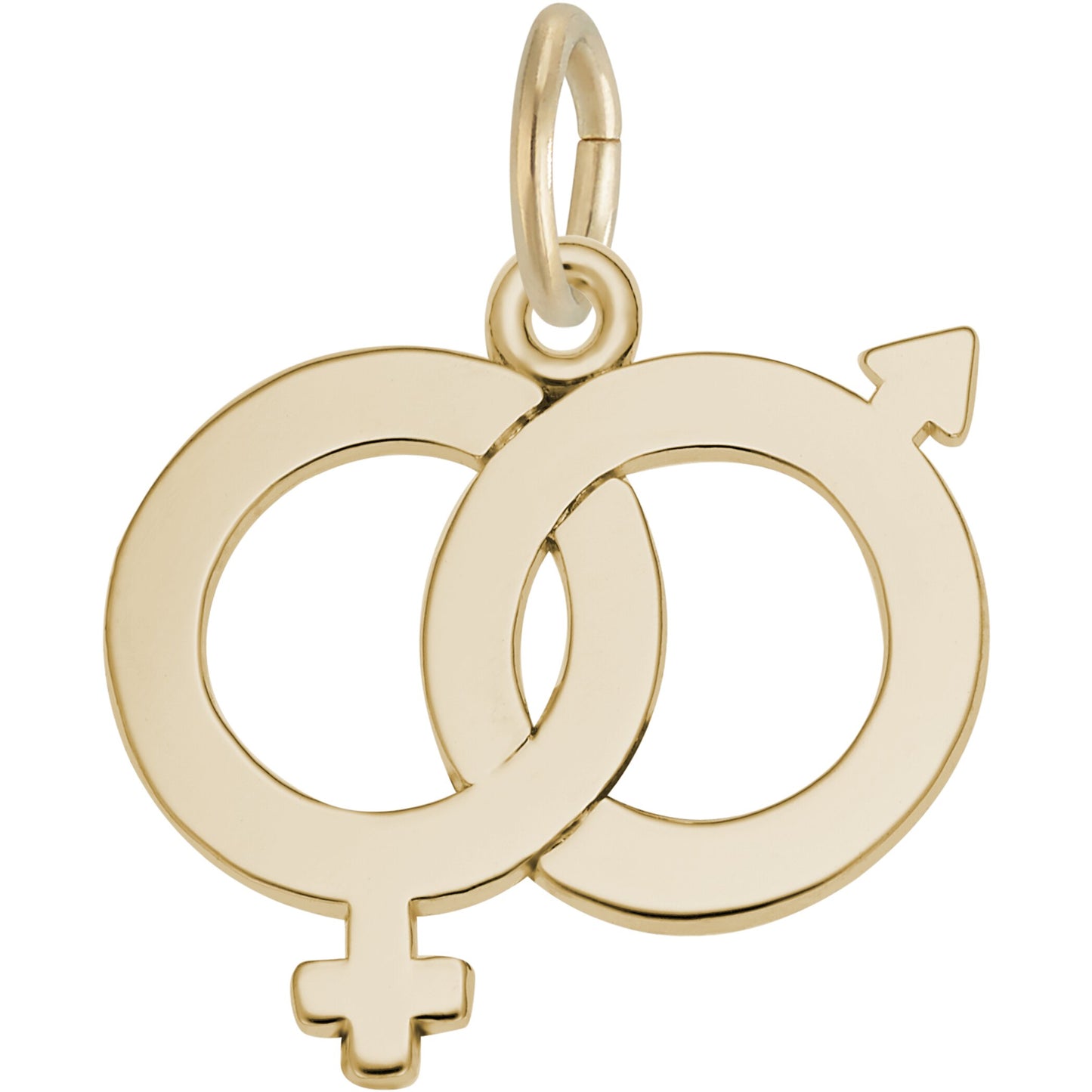 Male & Female Symbol Charm - Metal - Sterling Silver