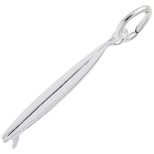 Sterling Silver Surf Board Charm - 25mm x 5mm