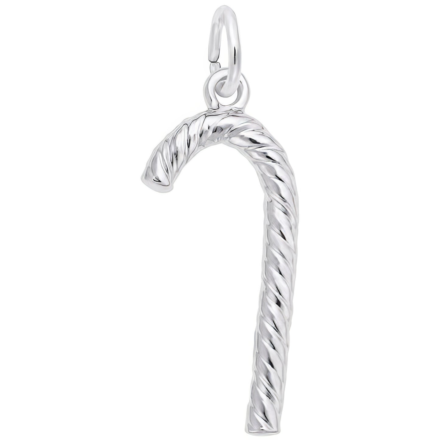 Candy Cane Charm - Metal - Sterling Silver