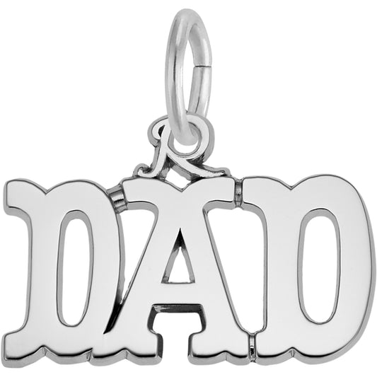 Just for Dad Charm - Metal - Sterling Silver