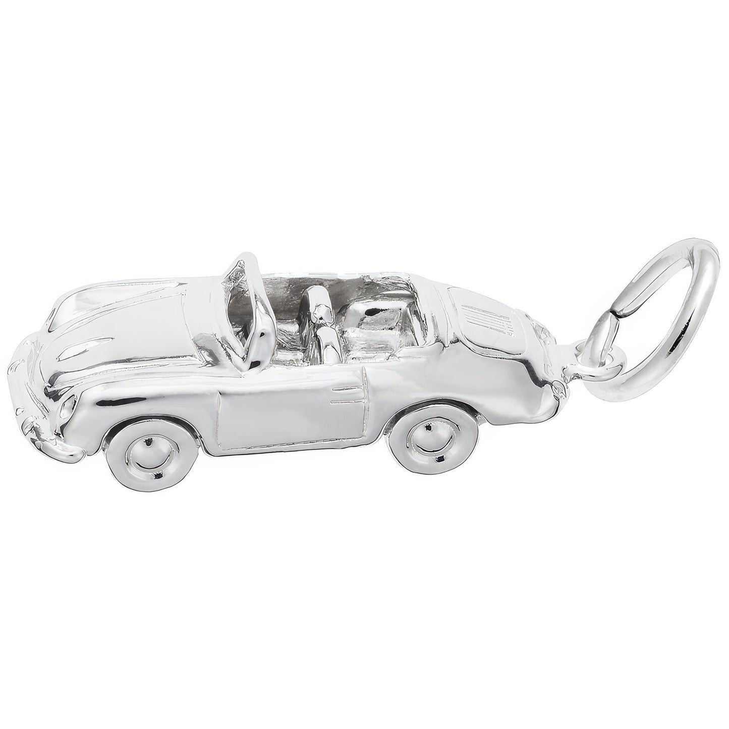 Speedster Car Charm - Metal - Sterling Silver