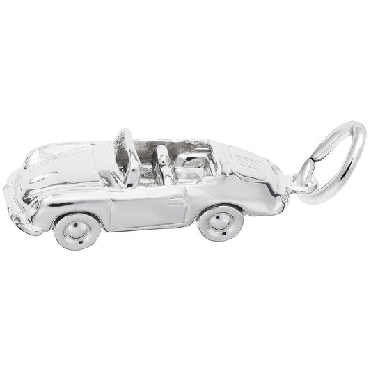 Speedster Car Charm - Metal - Sterling Silver