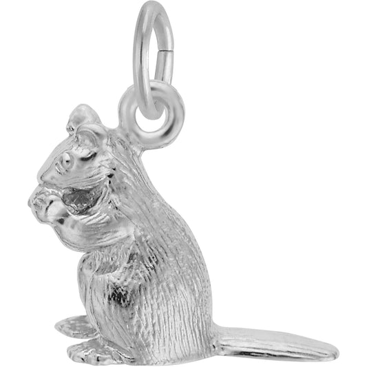 Chipmunk Charm - Metal - Sterling Silver